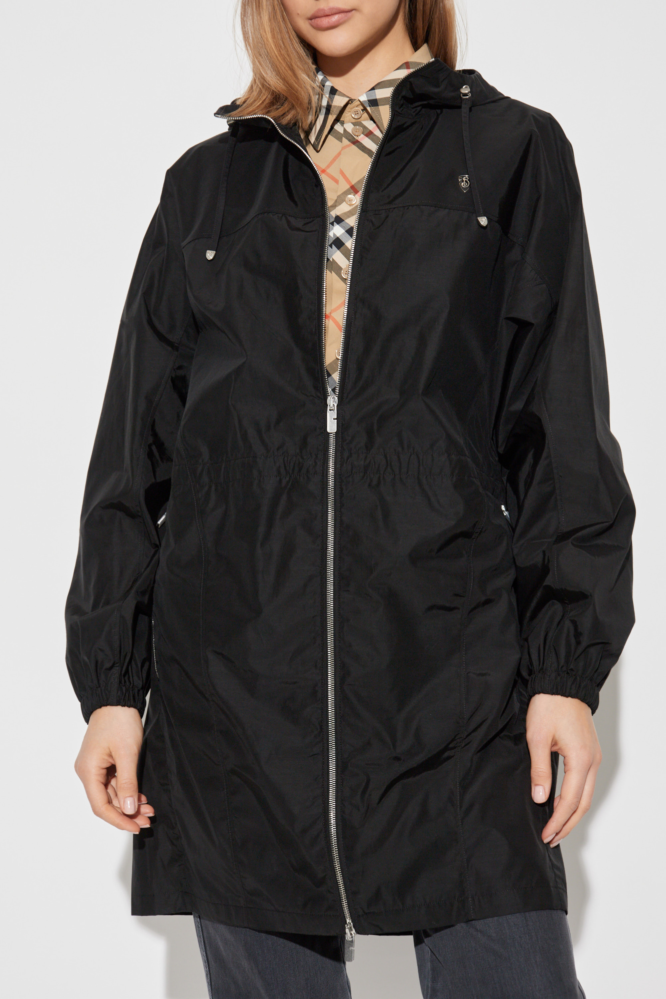 Czarny Parka z kapturem Burberry - Vitkac Polska